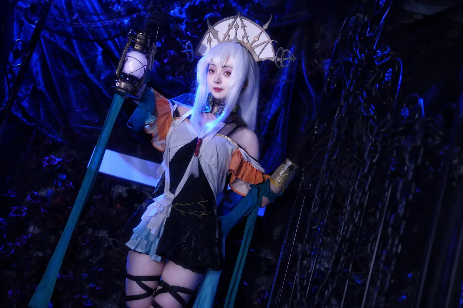 二次元摄影, 明日方舟, cosplay正片, 哥特暗黑, 浊心斯卡蒂cos - 第5张
