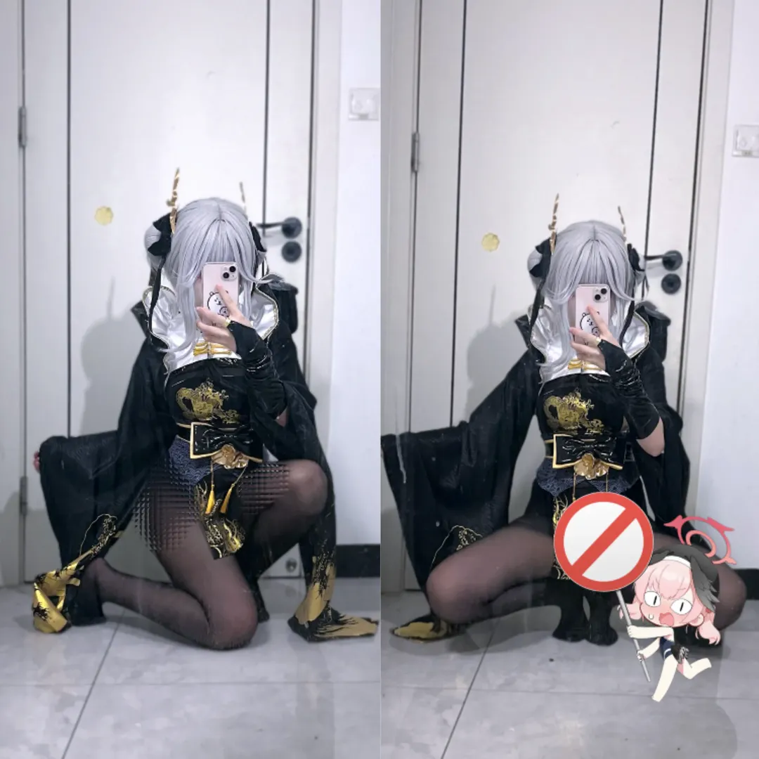 镜面自拍, 白兔布兰儿cos, 胜利女神nikke, 二次元穿搭, 黑丝cosplay - 第1张