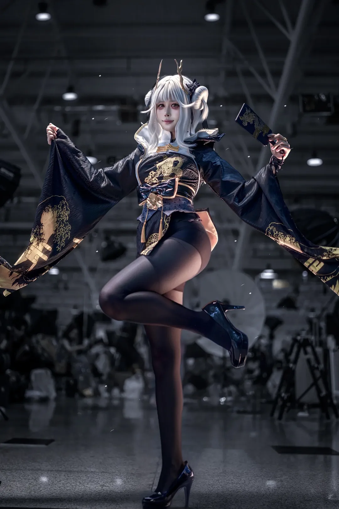 cosplay, 胜利女神妮姬, 白兔布兰儿cos, 漫展摄影, 黑丝穿搭