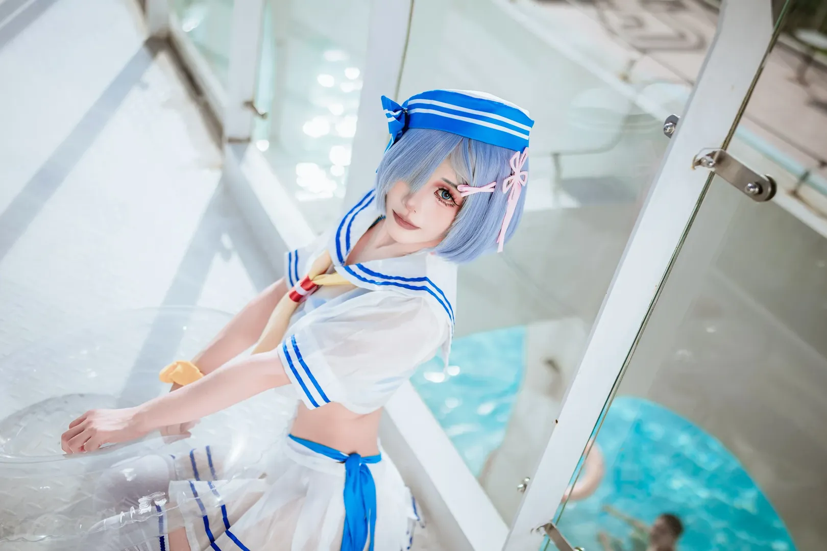 cosplay, 泳装, 白丝, 雷姆cos, 夏日清凉 - 第12张