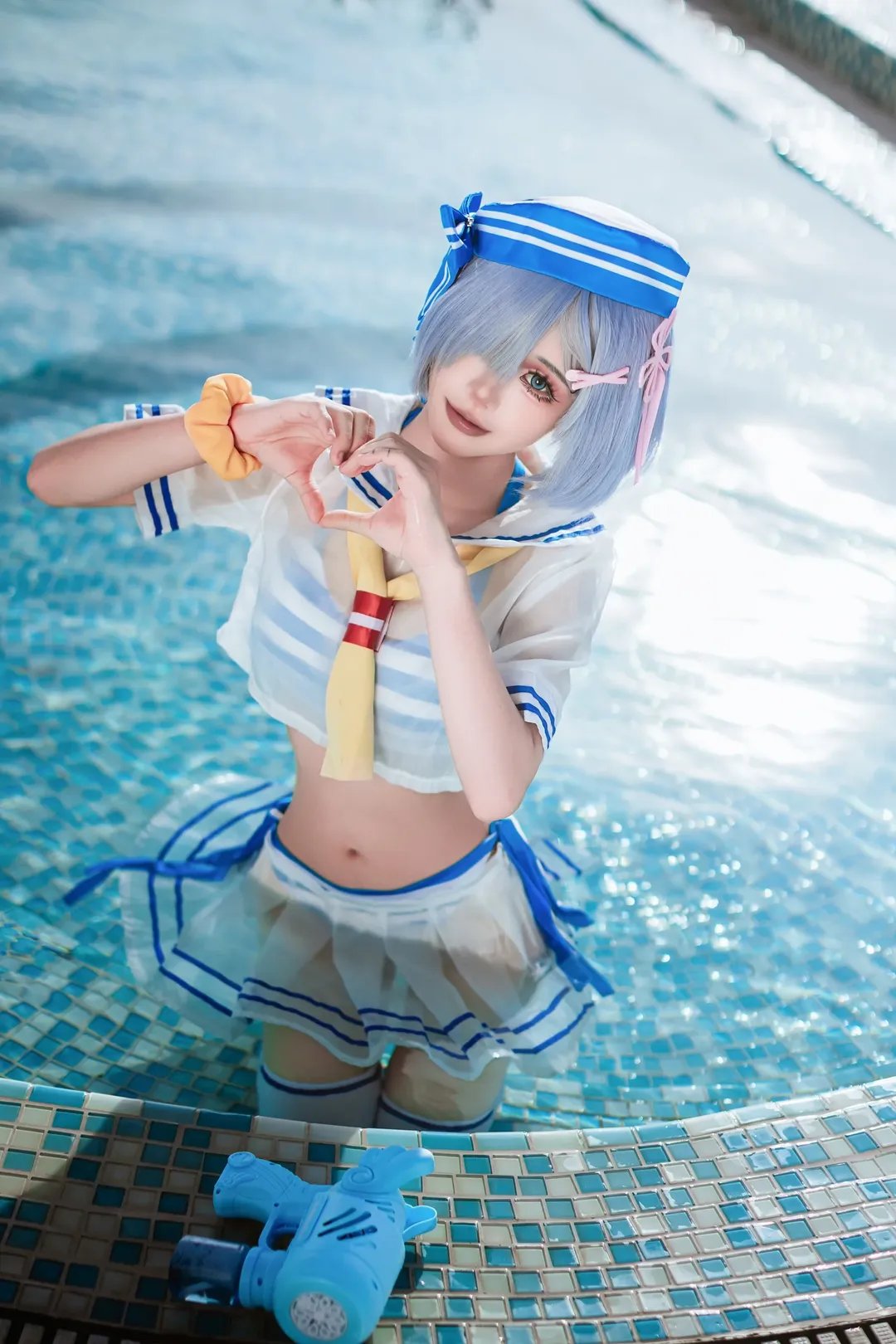 cosplay, 泳装, 白丝, 雷姆cos, 夏日清凉 - 第5张