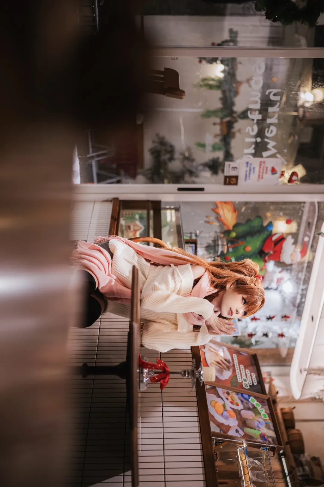 冬のコーディネート, アスカコスプレ, 新世紀エヴァンゲリオン, 黒ストッキング, コスプレ撮影 - 5枚目