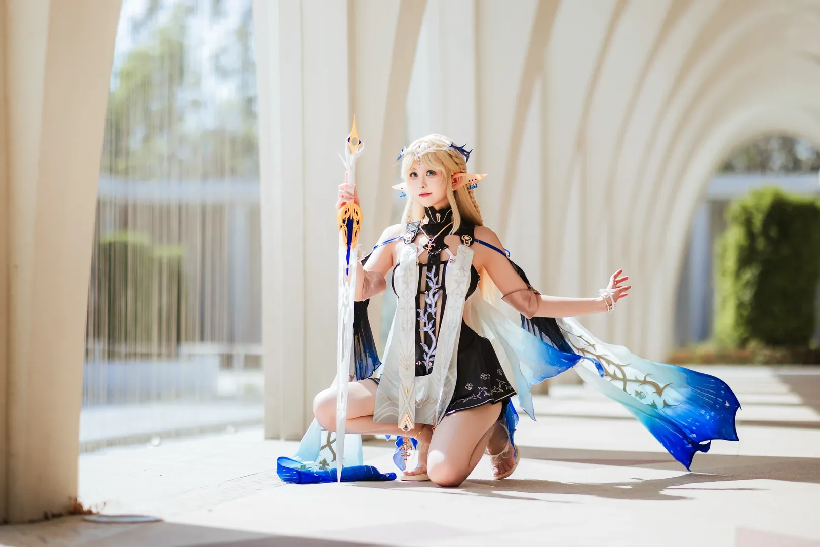 Wuthering Waves, Cartethyia Cosplay, Outdoor photography, Cosplay sharing, Elf ears cosplay - Image 5