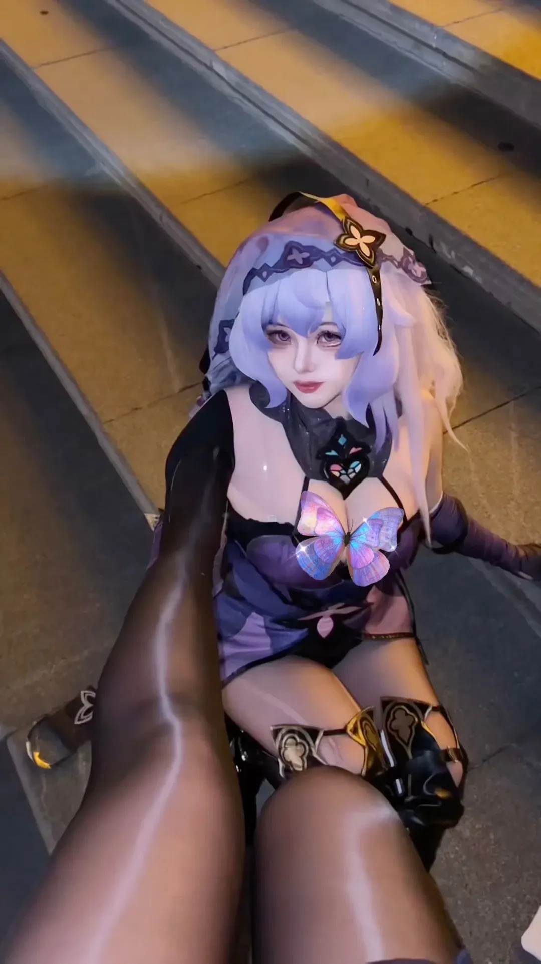 崩坏星穹铁道, 夜景人像, cosplay日常, 黑丝穿搭, 黑天鹅cos - 第2张