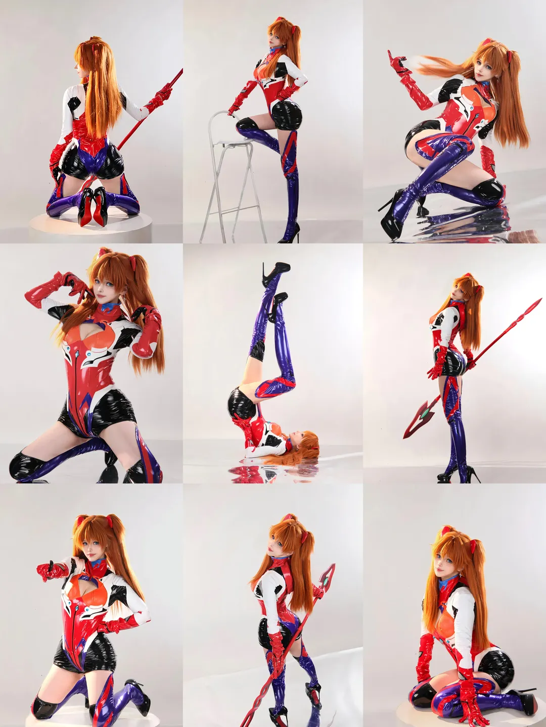cosplay, EVA, 明日香cos, 战斗服, 动作分享 - 第1张