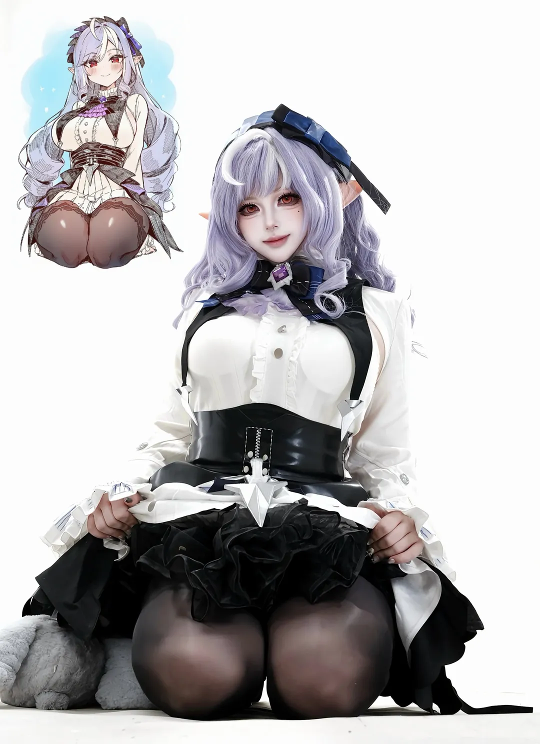 绝区零, 薇薇安cos, cosplay摄影, 二次元还原, 黑丝穿搭 - 第1张