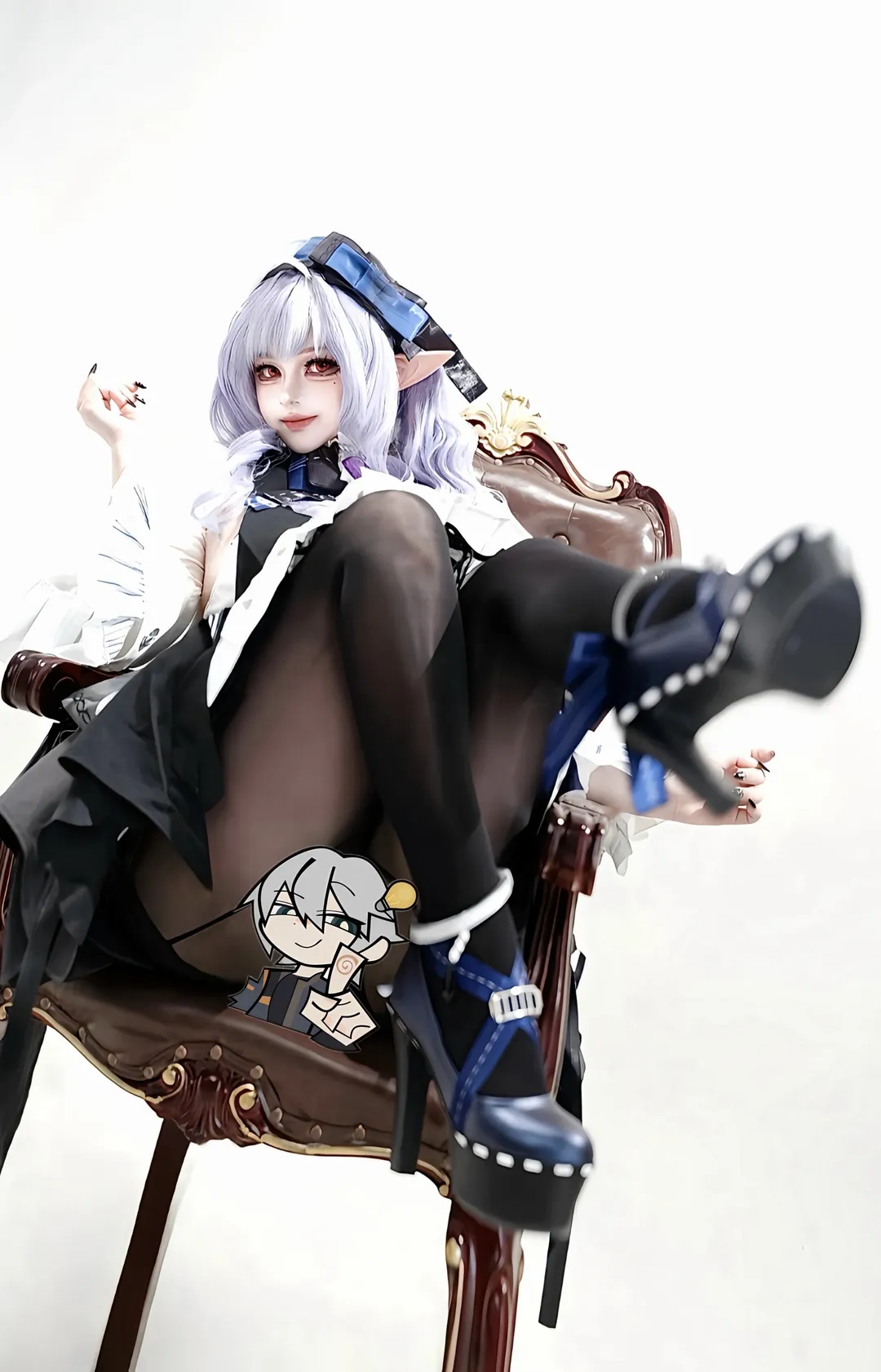 ゼンレスゾーンゼロ, ビビアン コスプレ, コスプレ撮影, 黒タイツ コーデ, エルフ耳スタイル - 3枚目