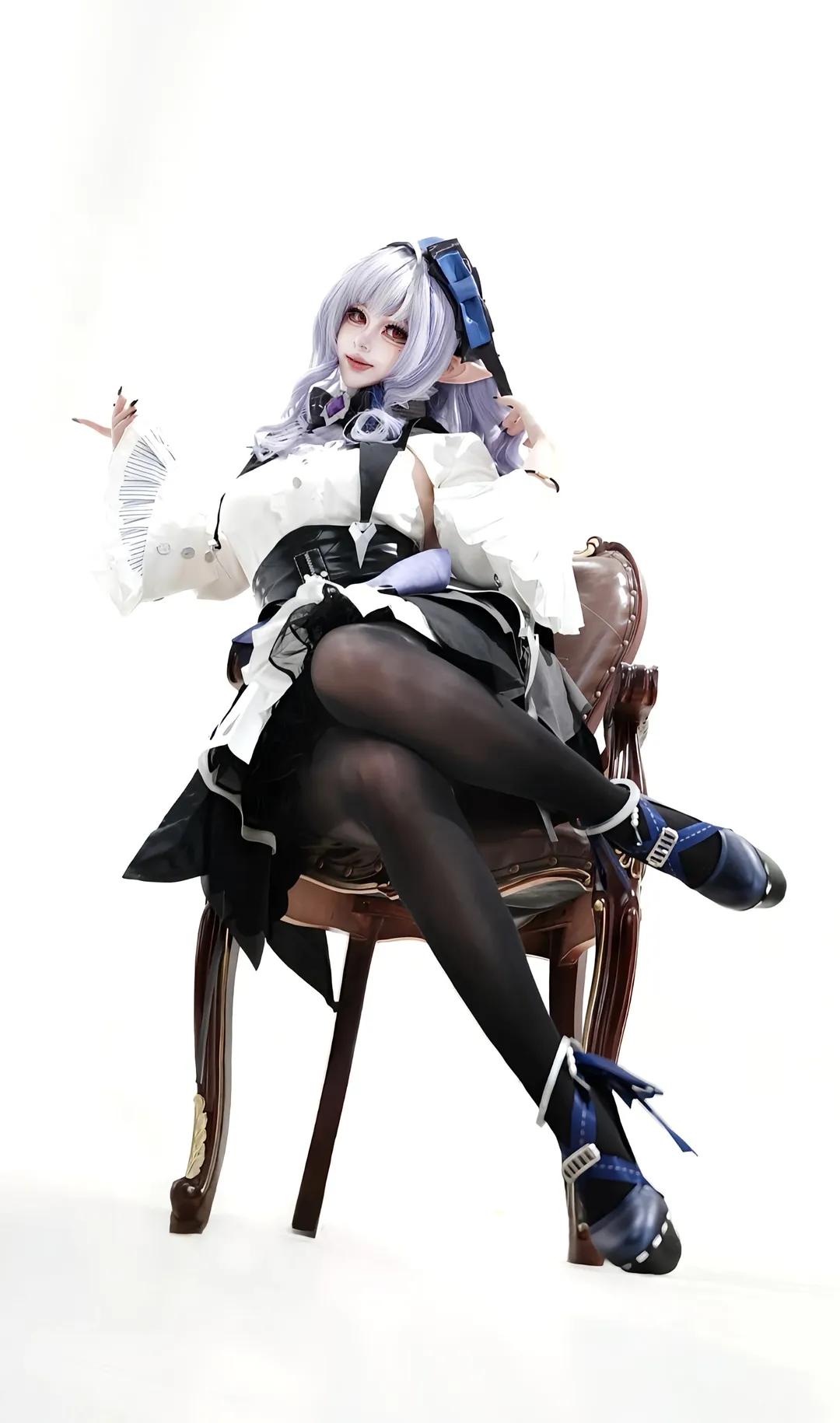 绝区零, 薇薇安cos, cosplay摄影, 黑丝穿搭, 精灵耳造型