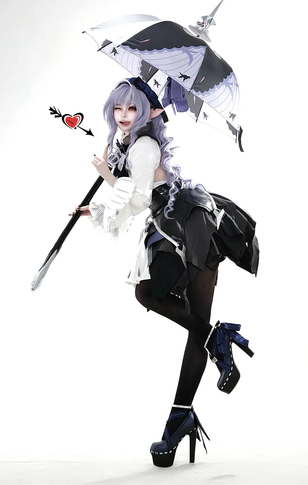 绝区零, 薇薇安cos, cosplay摄影, 黑丝穿搭, 精灵耳妆造 - 第1张