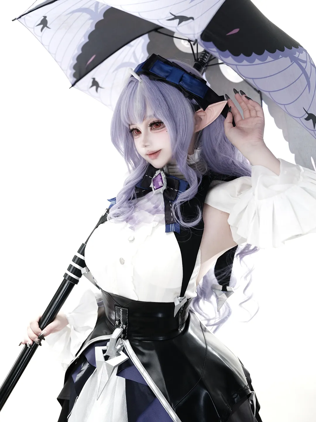 绝区零, 薇薇安cos, 黑丝穿搭, 精灵耳cosplay, 二次元cos分享 - 第1张