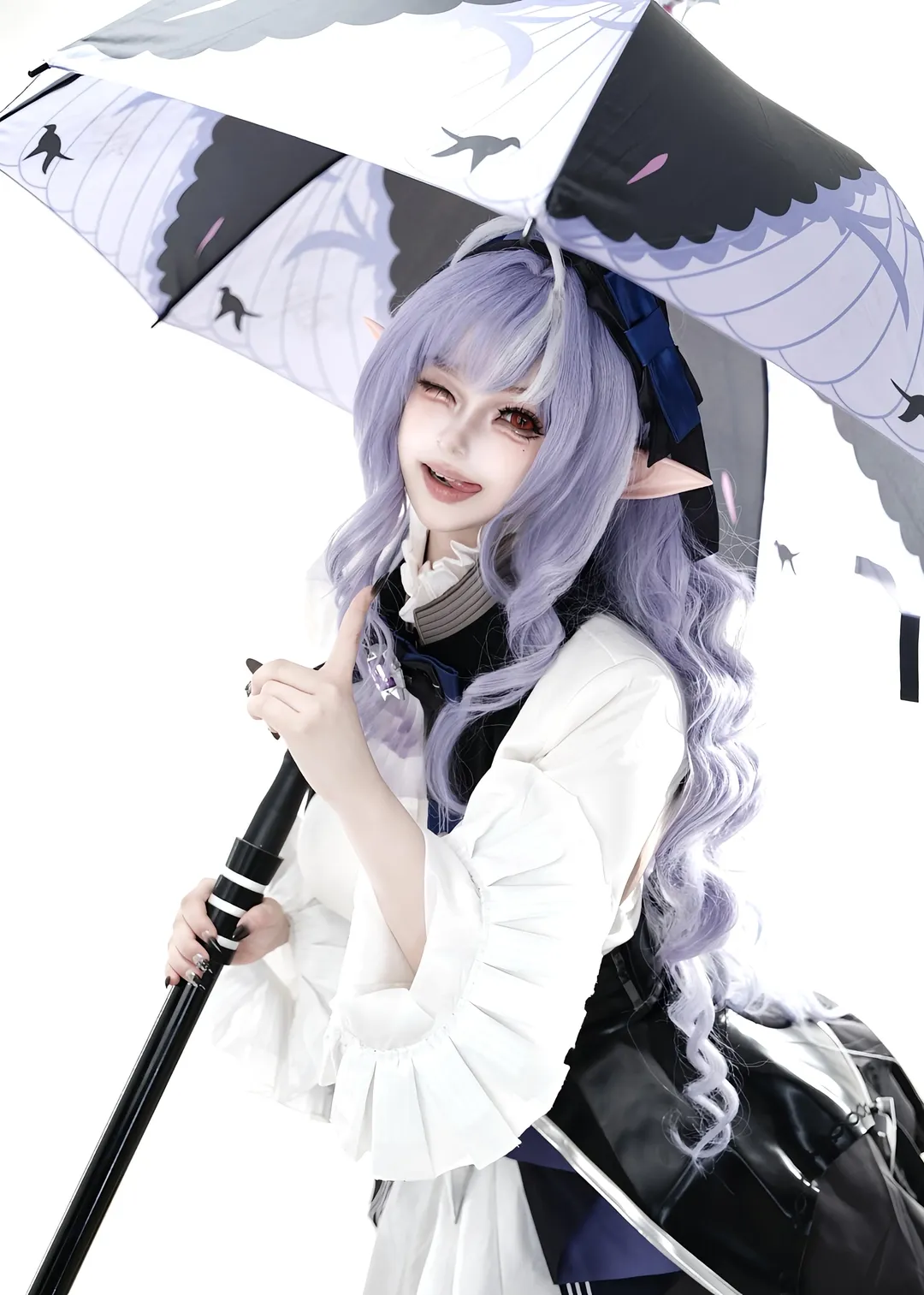 绝区零, 薇薇安cos, 黑丝穿搭, 精灵耳cosplay, 二次元cos分享 - 第2张