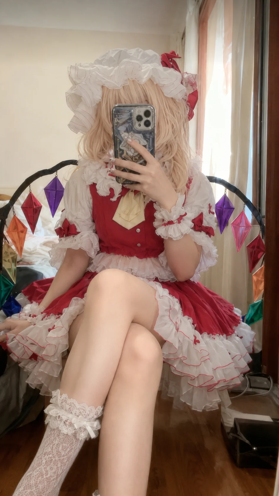東方Project, フランドール・スカーレット コスプレ, 洋装コスプレ, 紅魔館の日常, レースレッグウォーマー