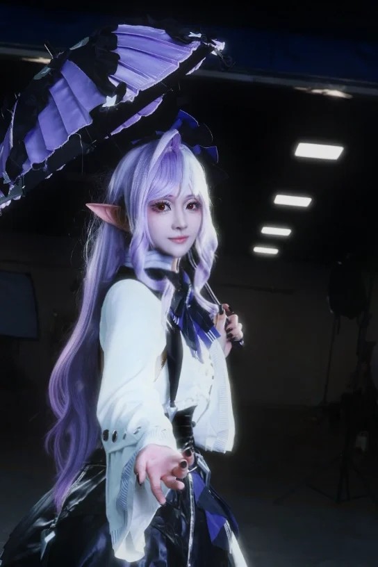 绝区零, 薇薇安cos, 漫展场照, 精灵耳cosplay, 道具伞