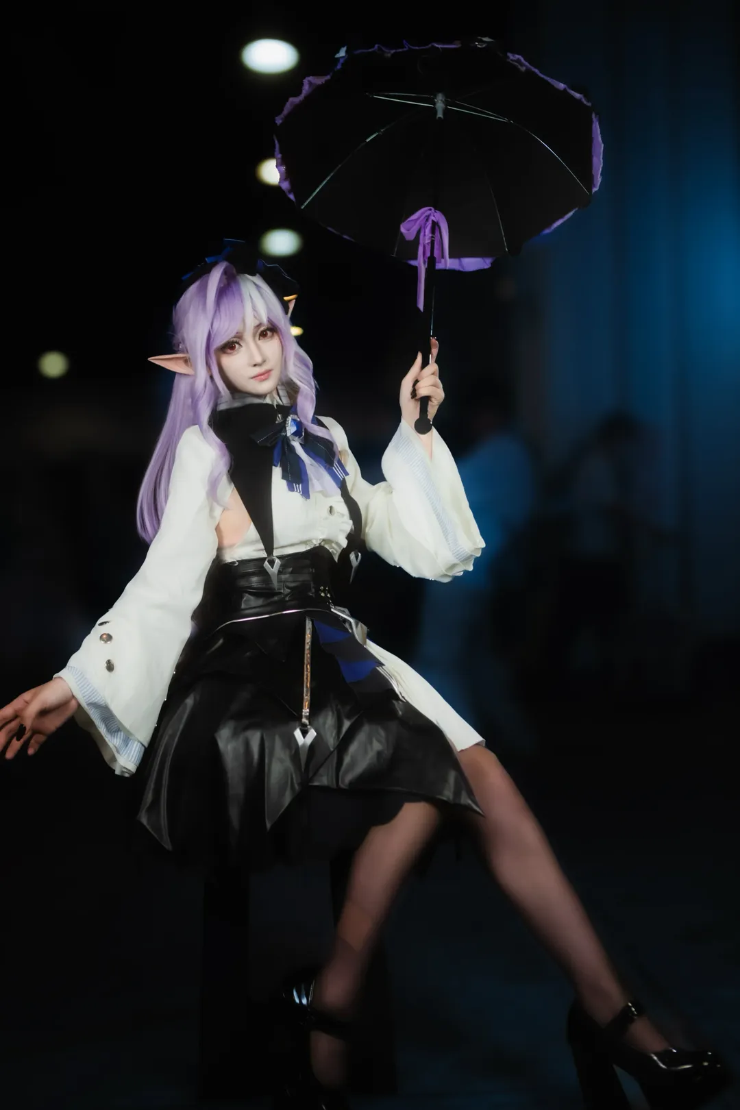 绝区零, 薇薇安cos, cosplay日常, 丝袜穿搭, 精灵耳造型