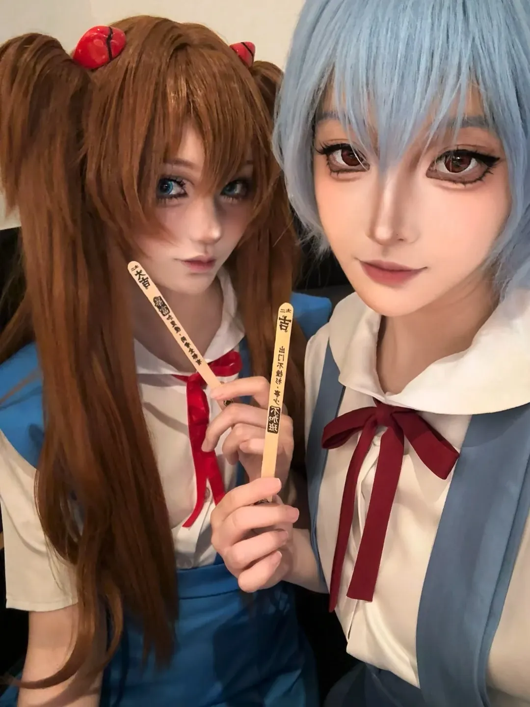cosplay, 绫波丽cos, 明日香cos, 新世纪福音战士, 香丽cp