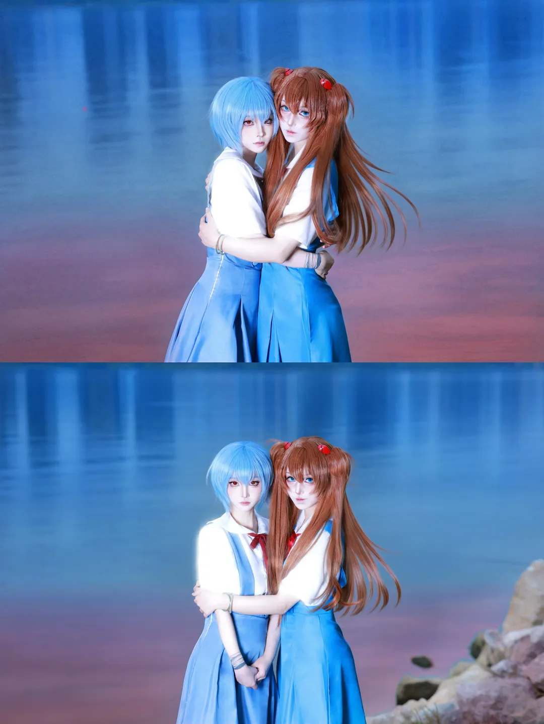 cosplay, 绫波丽cos, 明日香cos, 新世纪福音战士, 香丽cp - 第1张