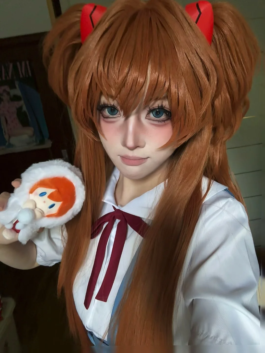 Anime girl, Neon Genesis Evangelion, Asuka Cosplay, Neon Genesis Evangelion, Convention makeup test