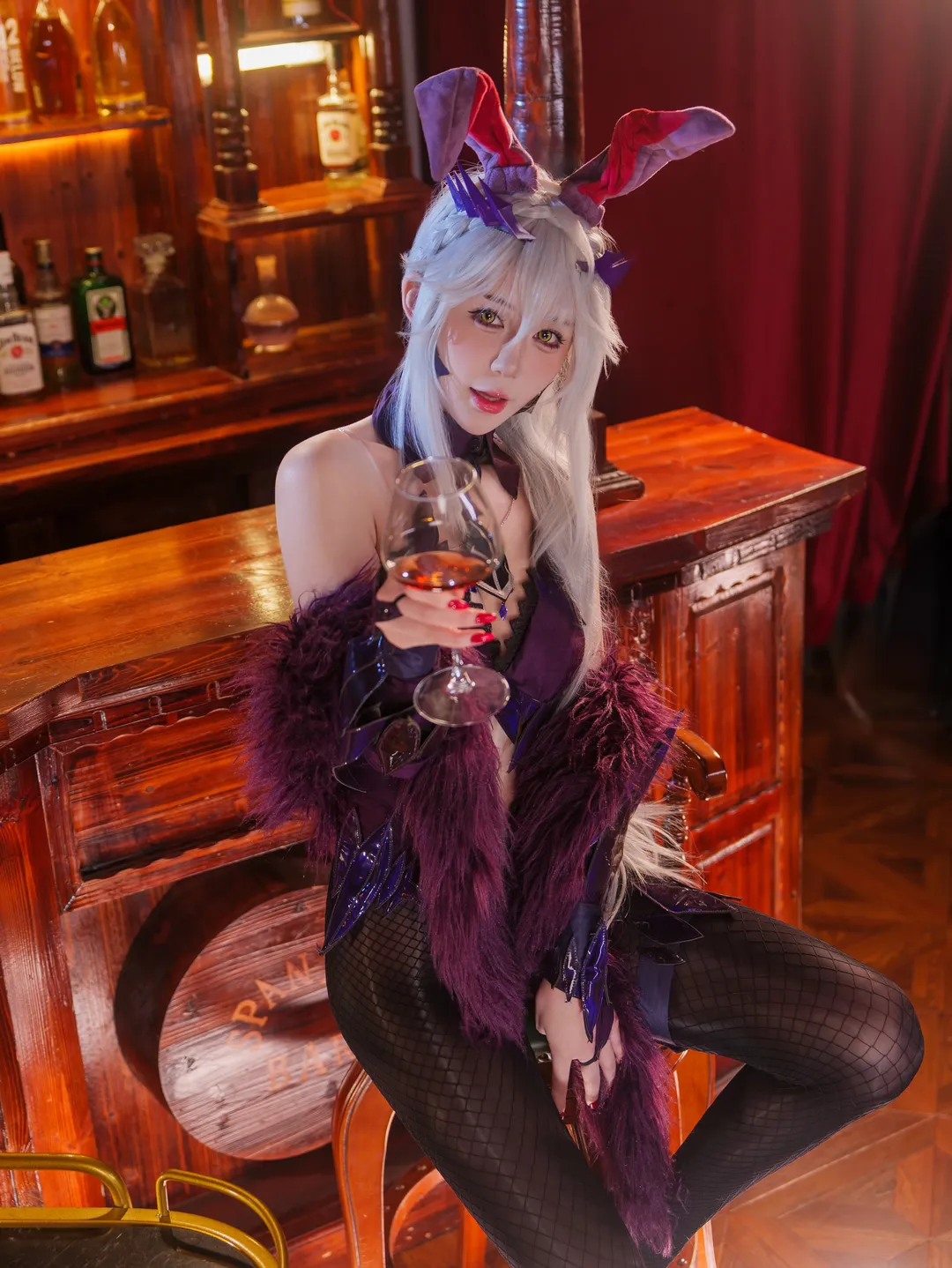 二次元, FGO, 黑枪呆cos, 黑丝网袜, 红磨坊 - 第2张