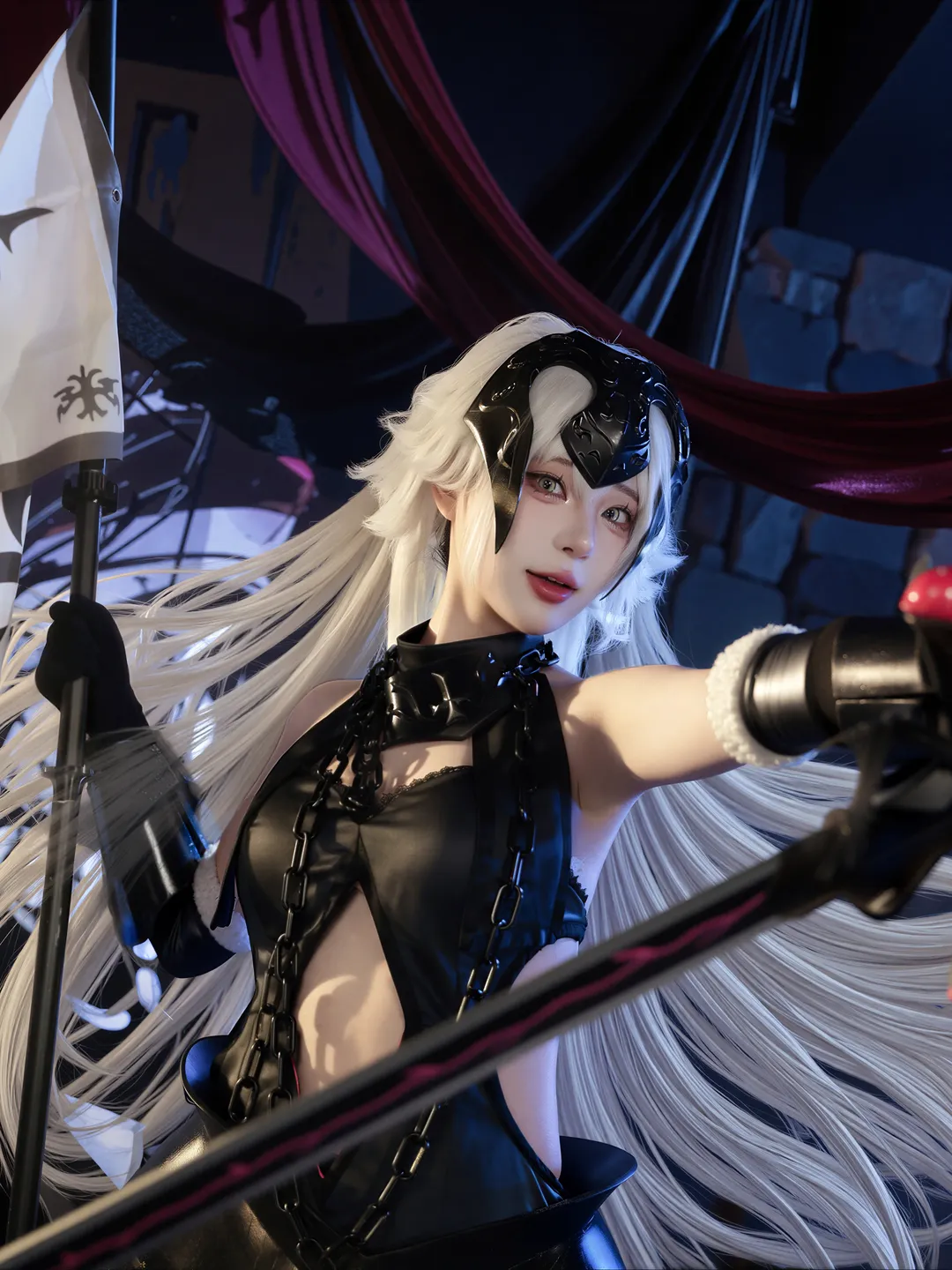 FGO, 黑贞德cos, 高还原cosplay, 二次元cos分享, 盾外四女友 - 第1张