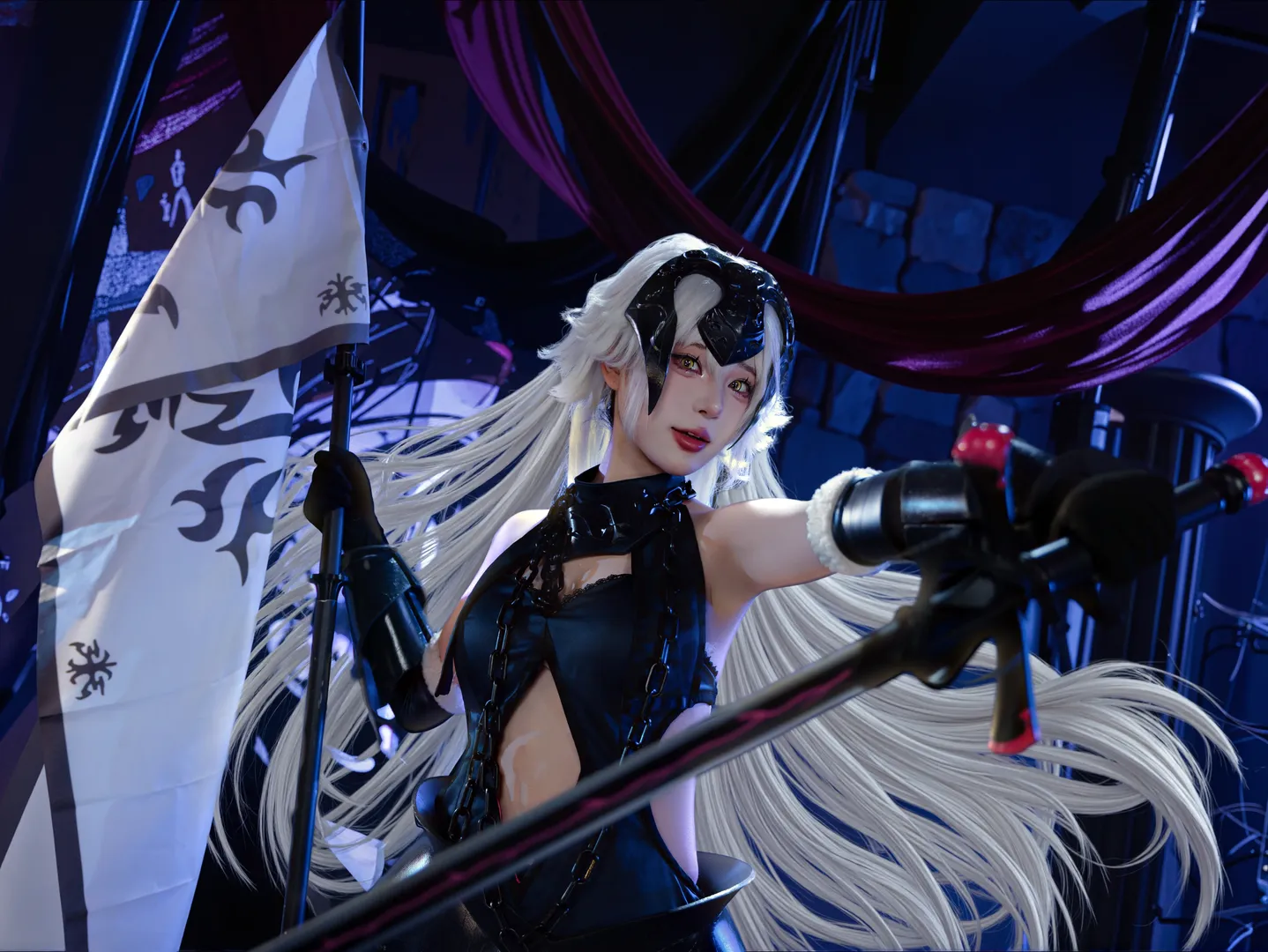 FGO, 黑贞德cos, 高还原cosplay, 二次元cos分享, 盾外四女友 - 第4张