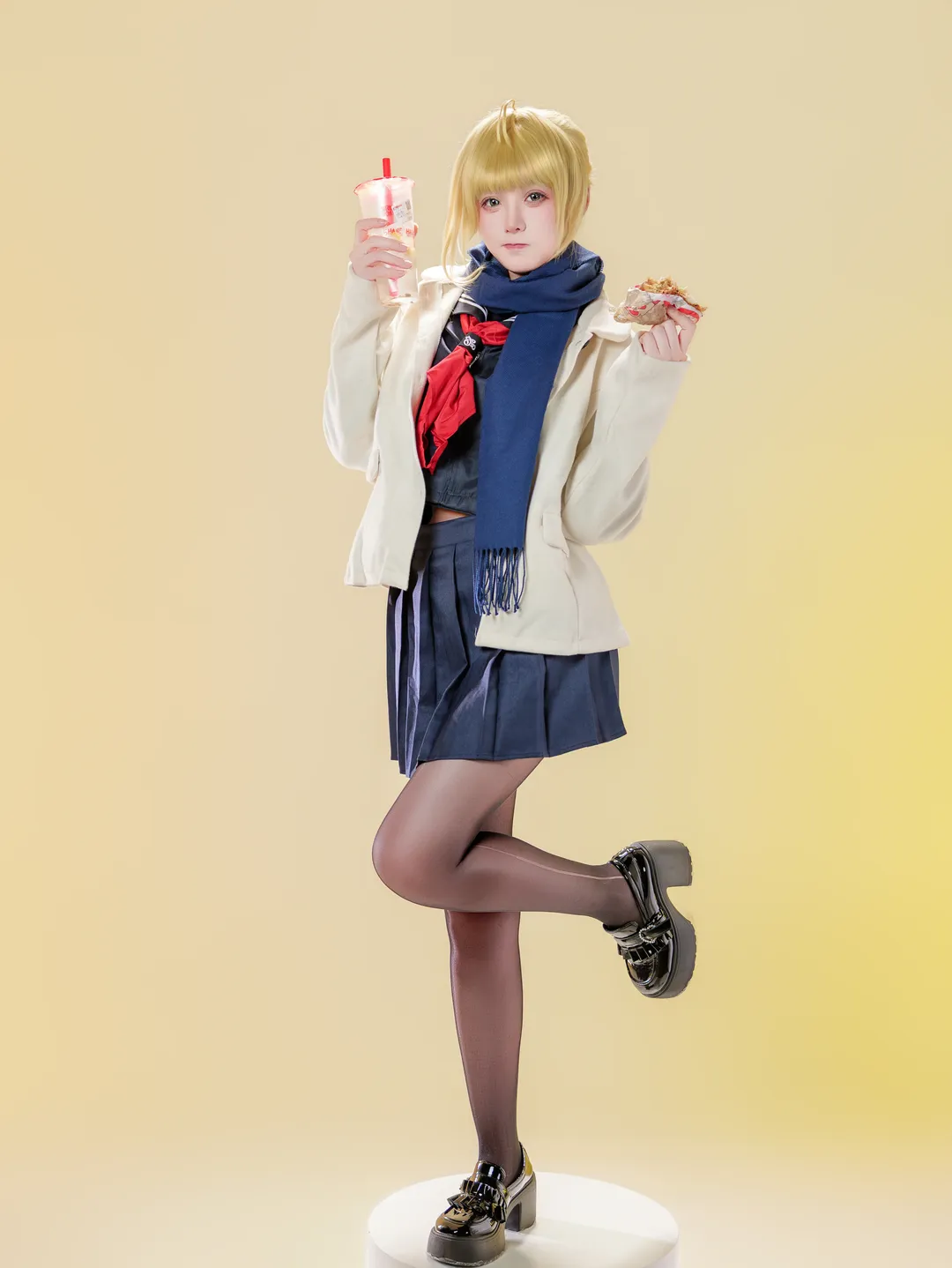 二次元摄影, 阿尔托莉雅cos, Fate, 黑丝穿搭, 日常向 - 第6张