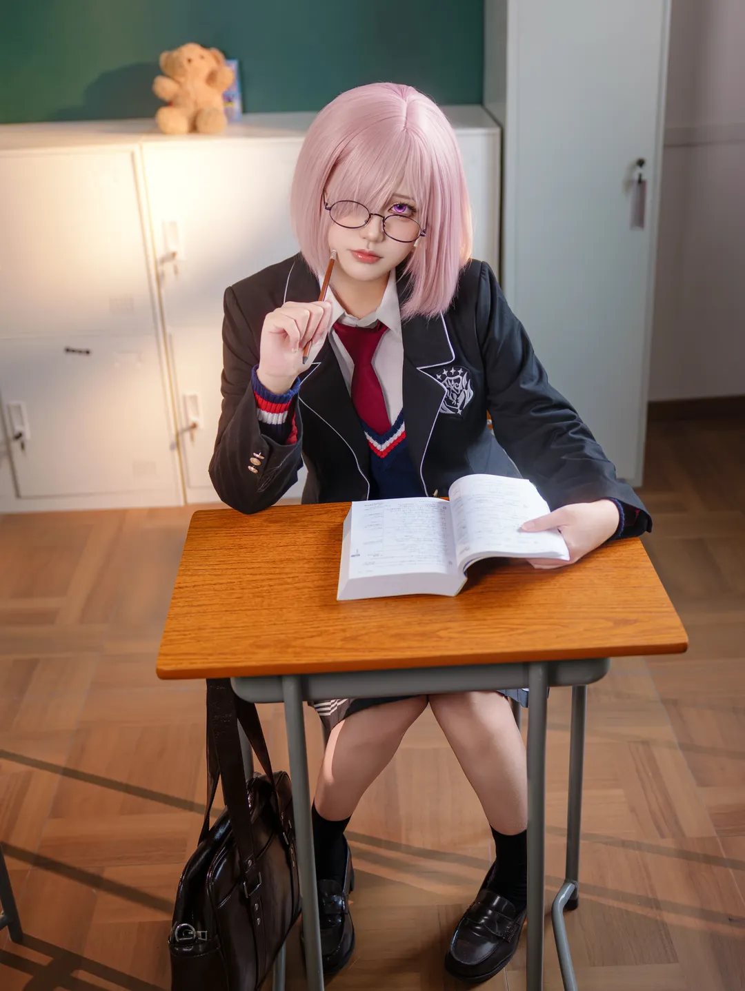 FGO, 教室写真, 校园风穿搭, 二次元cos日常, 玛修·基列莱特cos