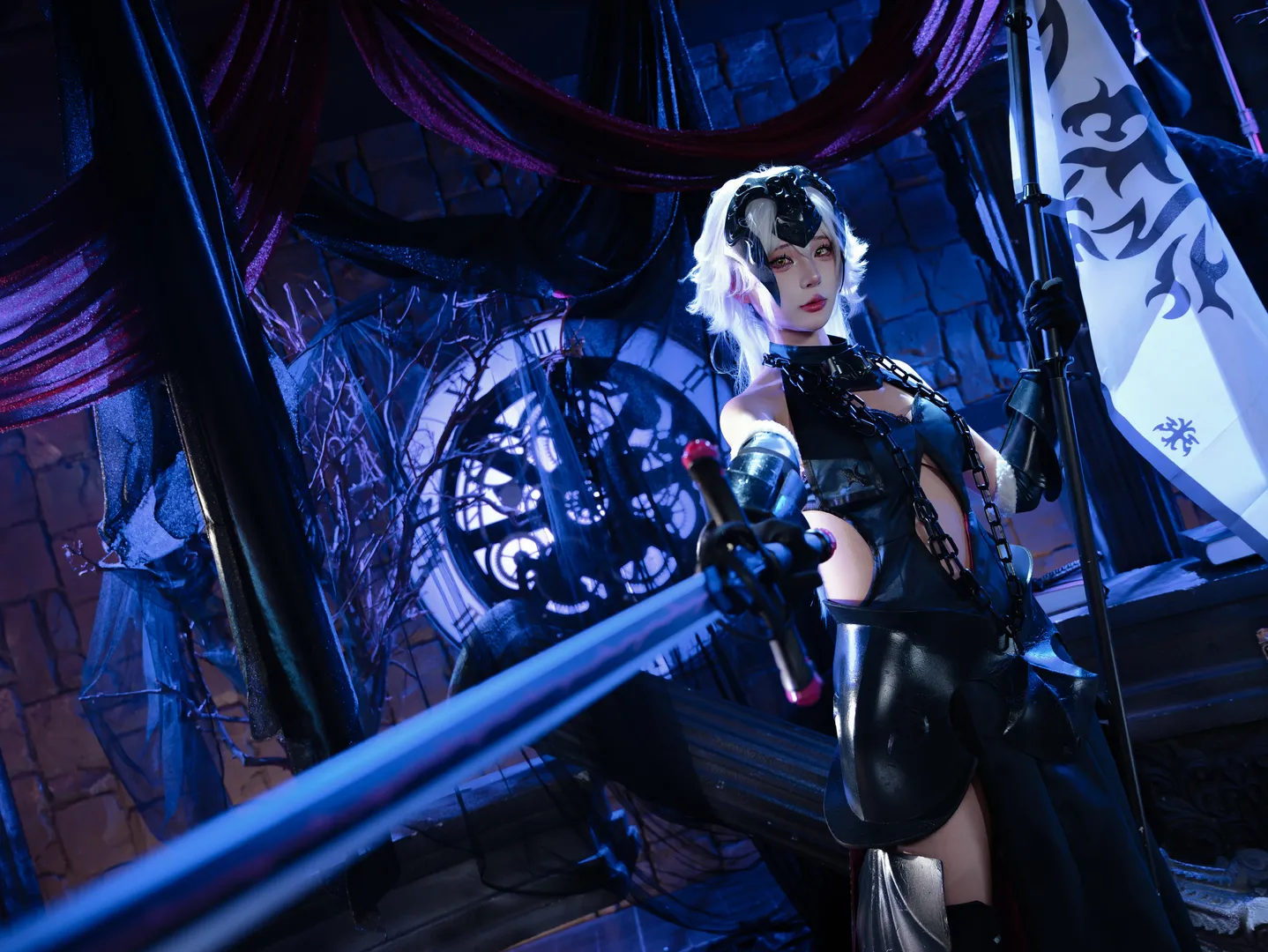 氛围感, FGO, 黑贞德cos, cosplay摄影, 黑贞德满破 - 第3张