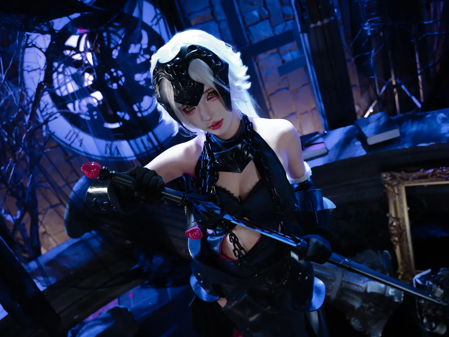 氛围感, FGO, 黑贞德cos, cosplay摄影, 黑贞德满破