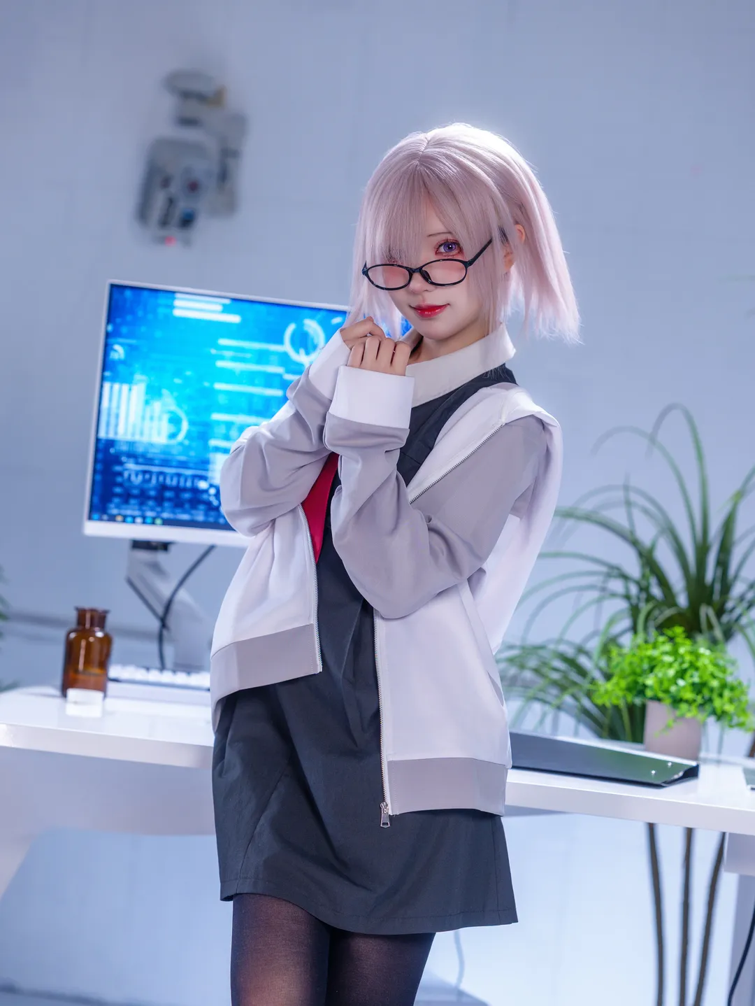二次元摄影, FGO, 丝袜穿搭, 玛修cos, 美女cosplay - 第1张