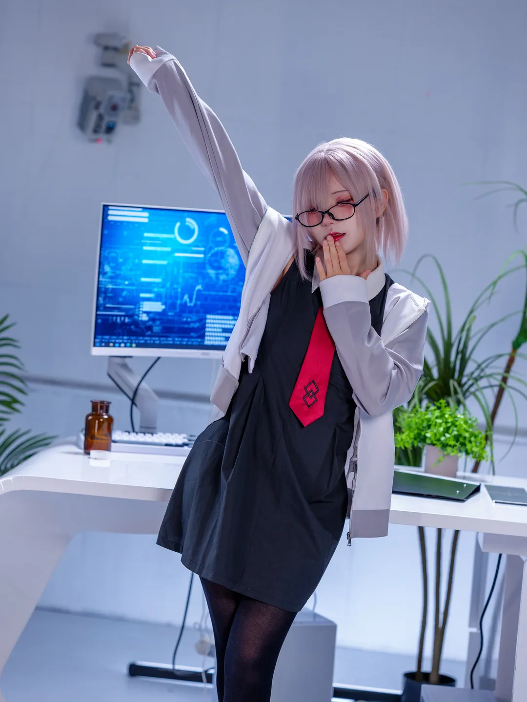 二次元摄影, FGO, 丝袜穿搭, 玛修cos, 美女cosplay - 第2张