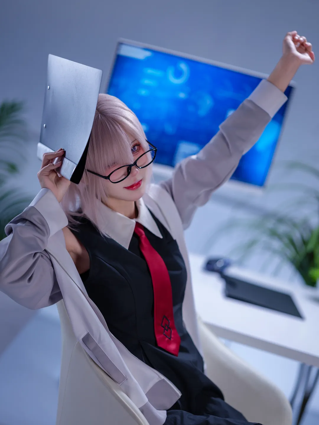 二次元摄影, FGO, 丝袜穿搭, 玛修cos, 美女cosplay - 第4张