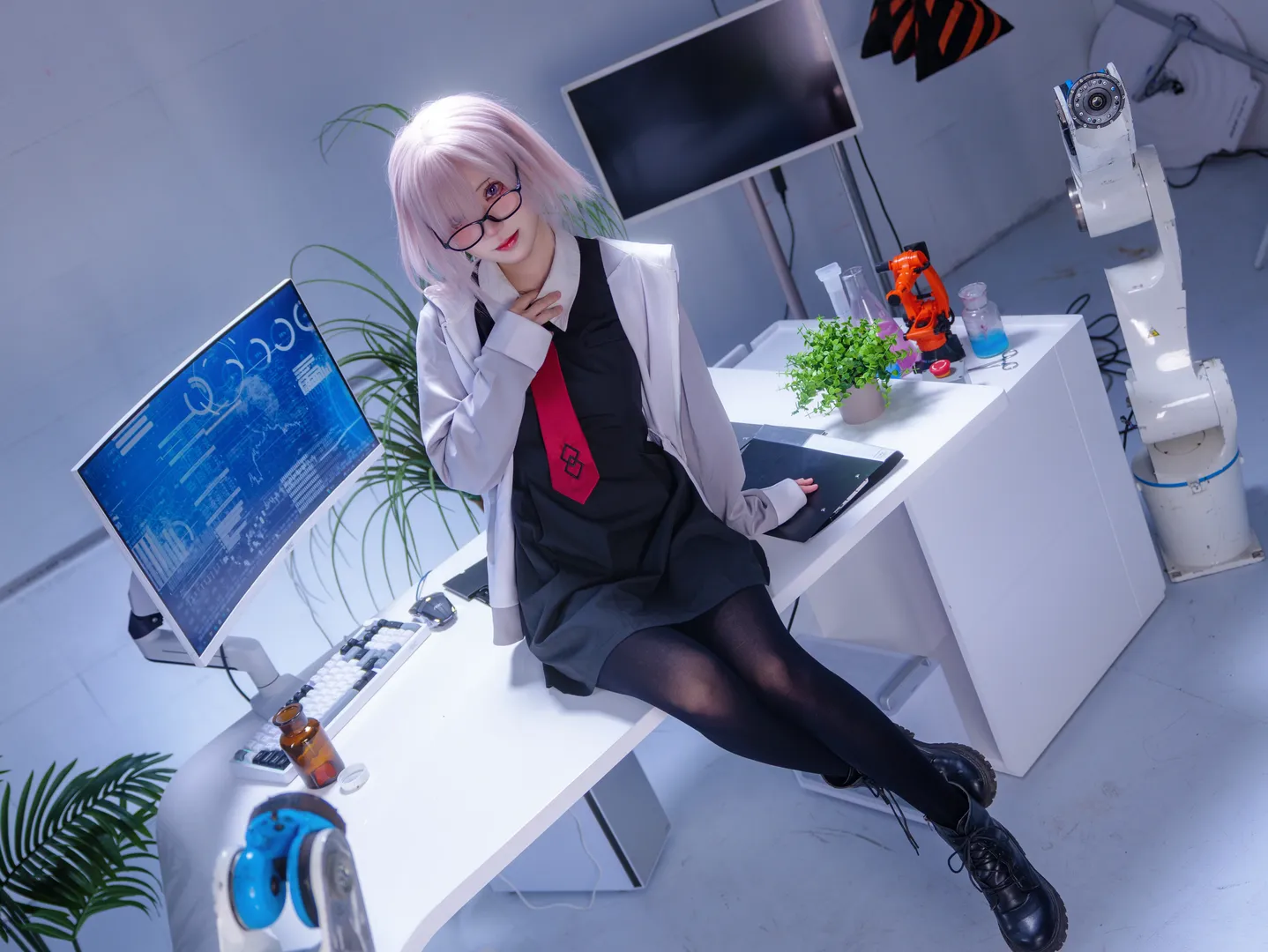 二次元摄影, FGO, 丝袜穿搭, 玛修cos, 美女cosplay - 第5张