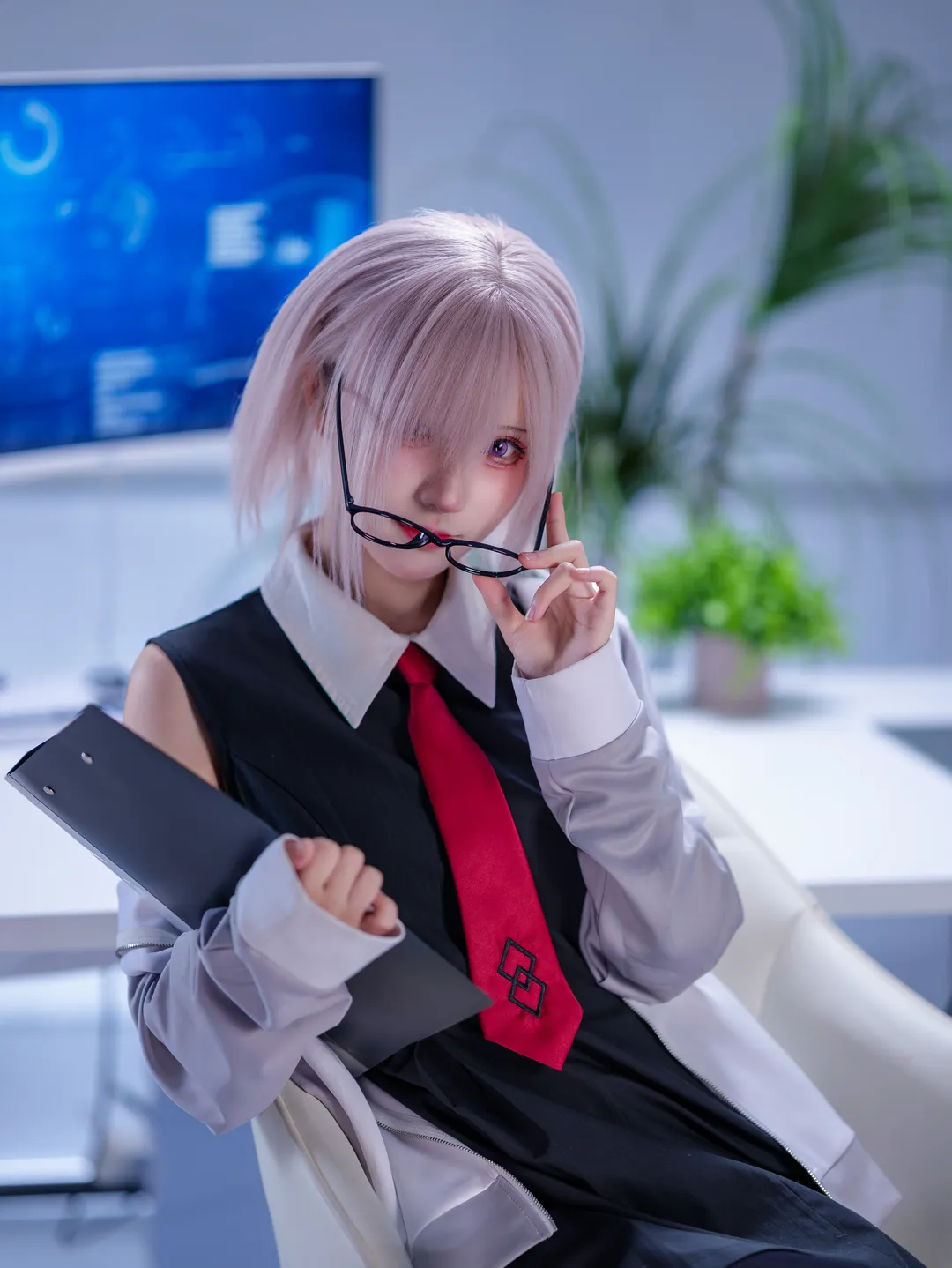 二次元摄影, FGO, 丝袜穿搭, 玛修cos, 美女cosplay - 第7张