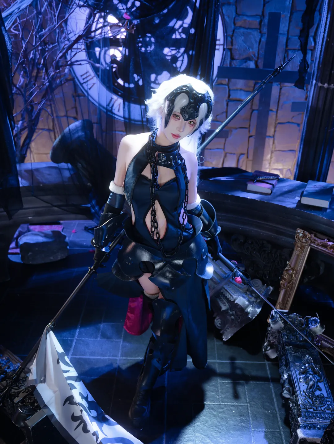 fgo, 黑贞德cos, 命运冠位指定, 哥特风cosplay, 二次元cos摄影 - 第1张