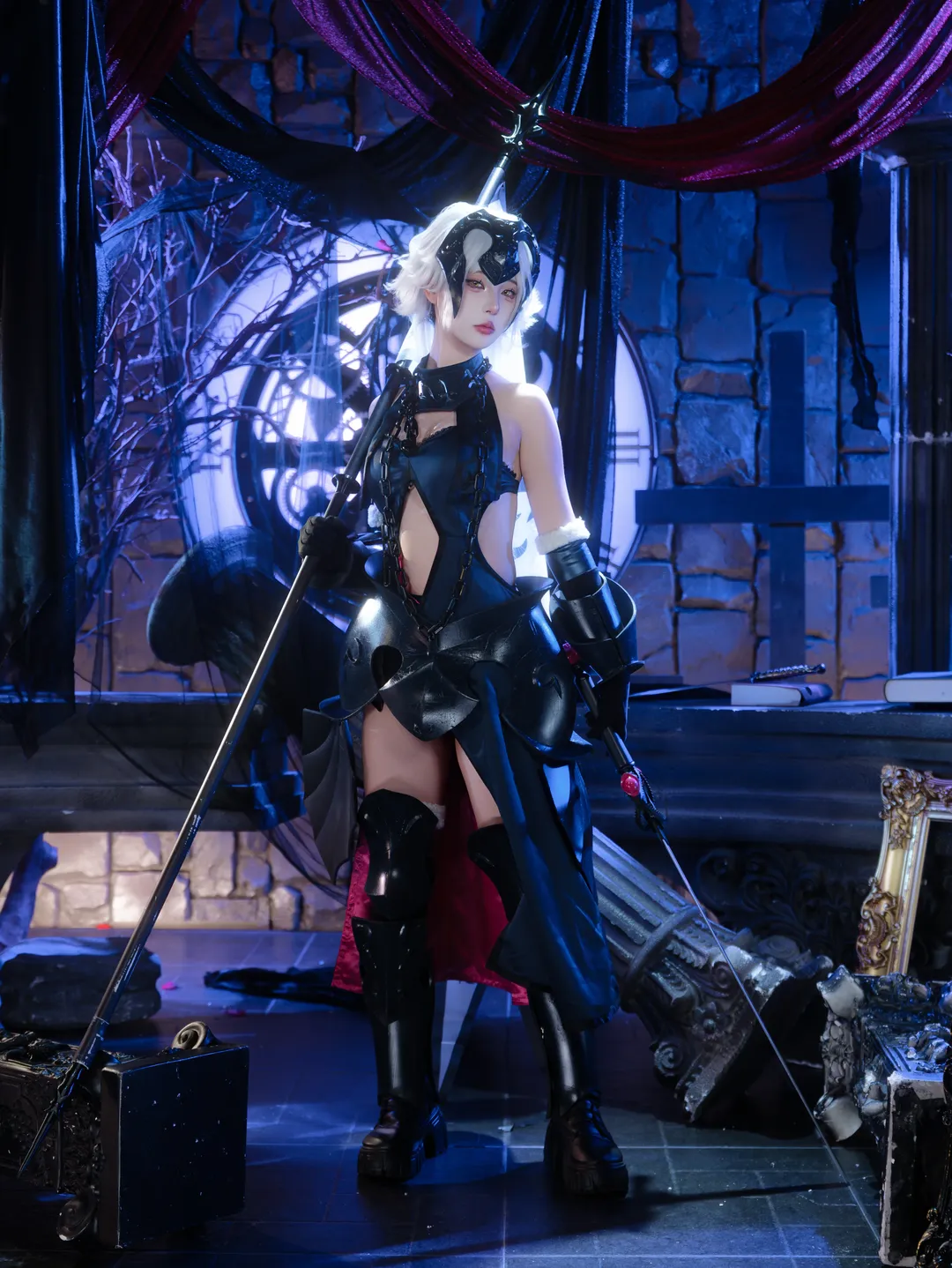 fgo, 黑贞德cos, 命运冠位指定, 哥特风cosplay, 二次元cos摄影 - 第2张