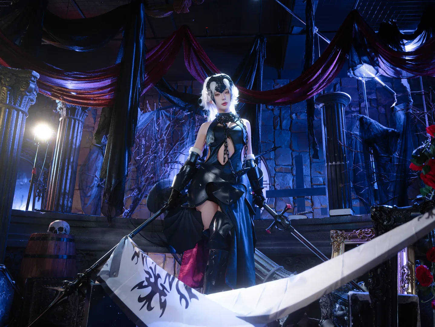 fgo, 黑贞德cos, 命运冠位指定, 哥特风cosplay, 二次元cos摄影