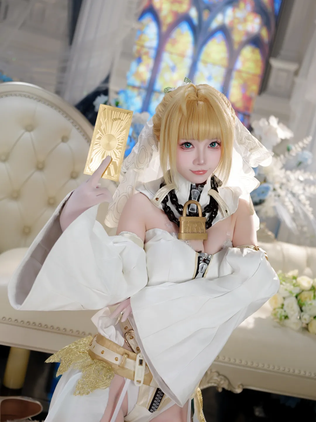 fgo, 尼禄cos, 命运冠位指定, cosplay摄影, 罗马花嫁 - 第4张
