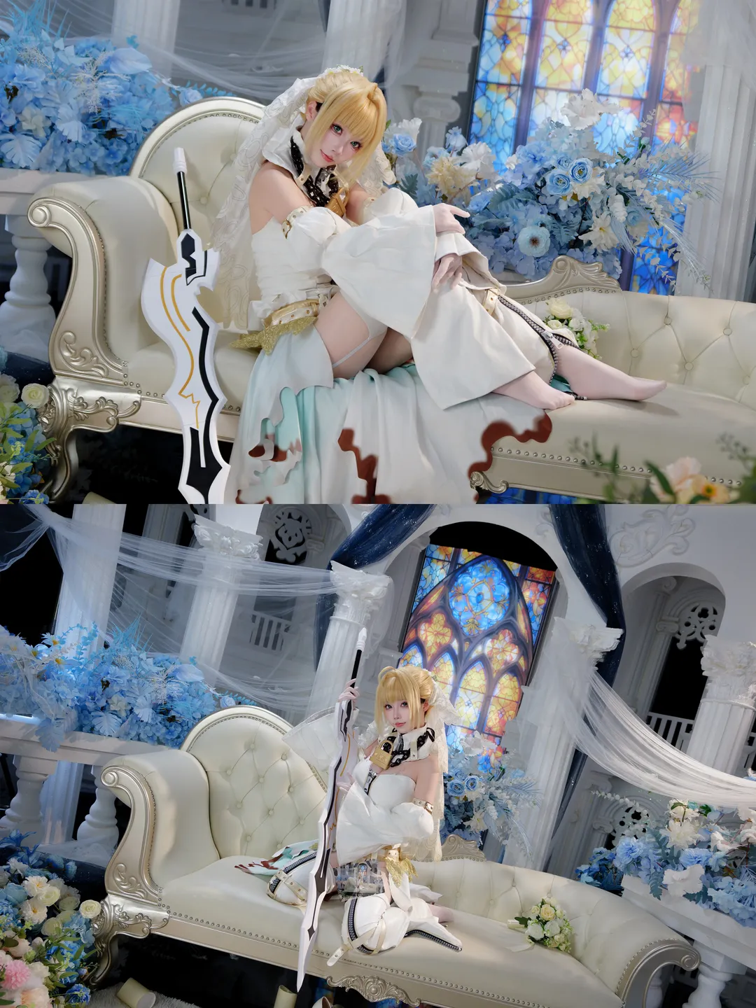 fgo, 尼禄cos, 命运冠位指定, cosplay摄影, 罗马花嫁 - 第8张