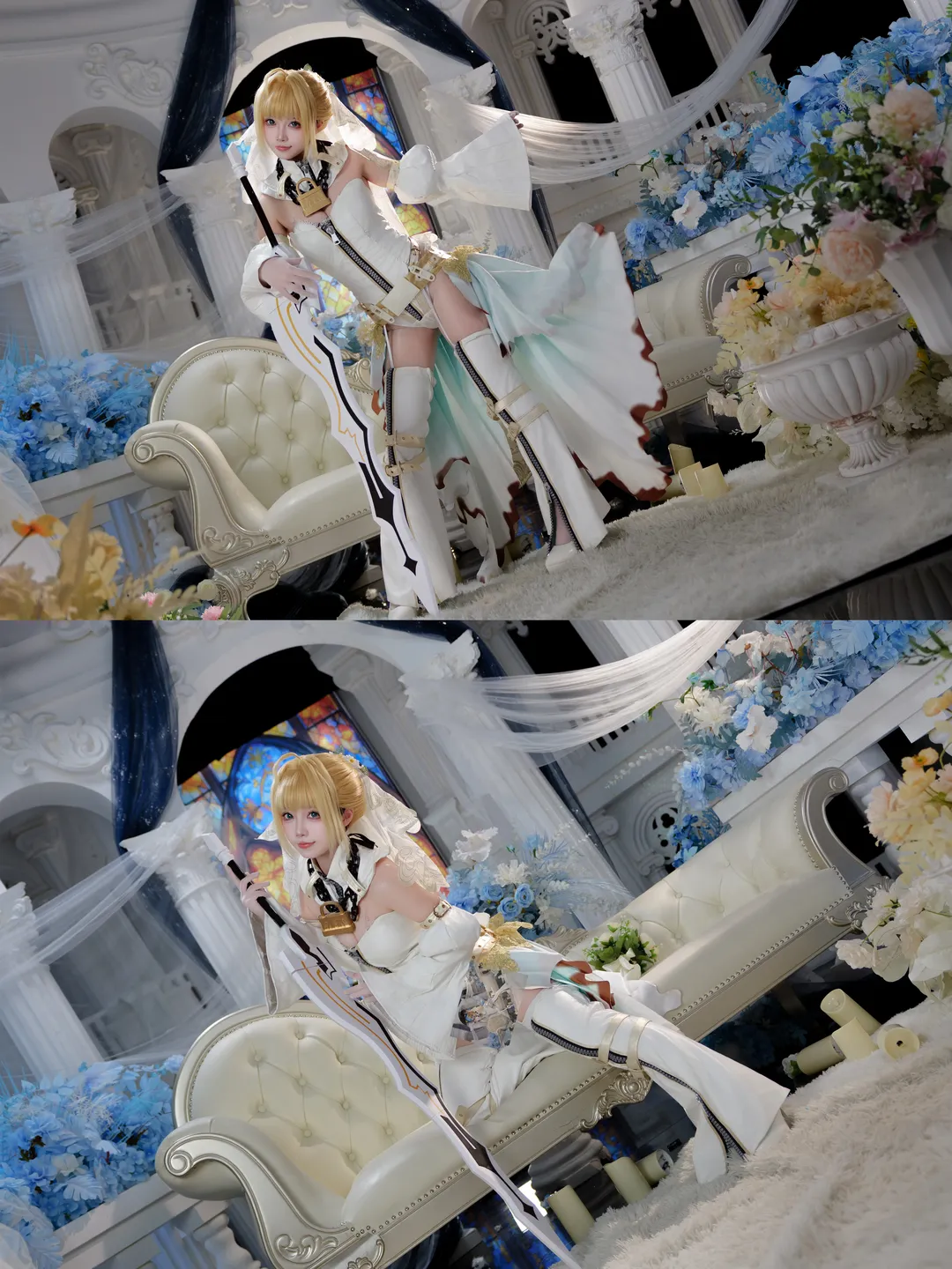 fgo, 尼禄cos, 命运冠位指定, cosplay摄影, 罗马花嫁 - 第9张