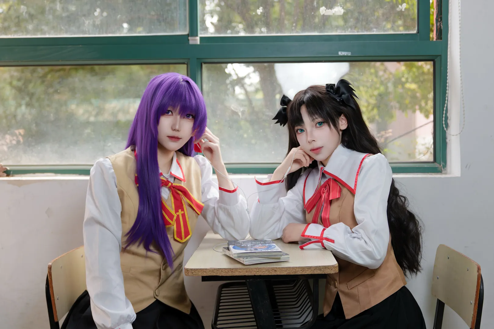 Fate, 遠坂凜cos, 間桐櫻cos, 絲襪穿搭, 二次元校服