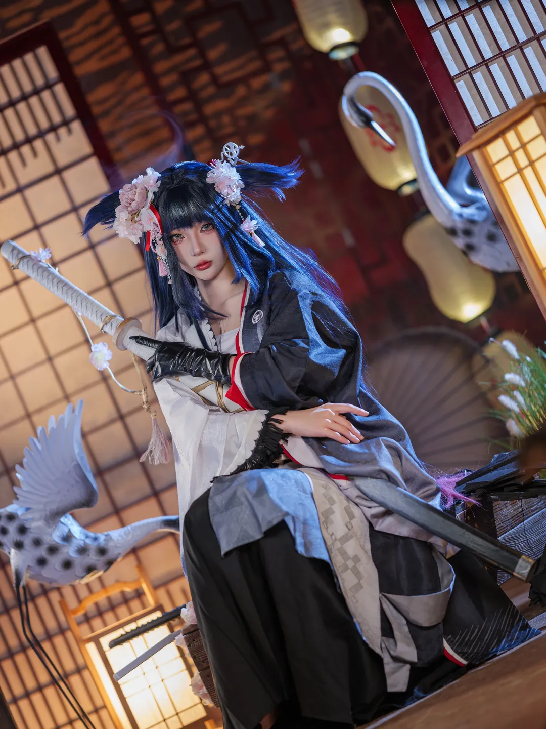 明日方舟, 和风cos, 澪cos, 清冷少女, 武士刀 - 第7张