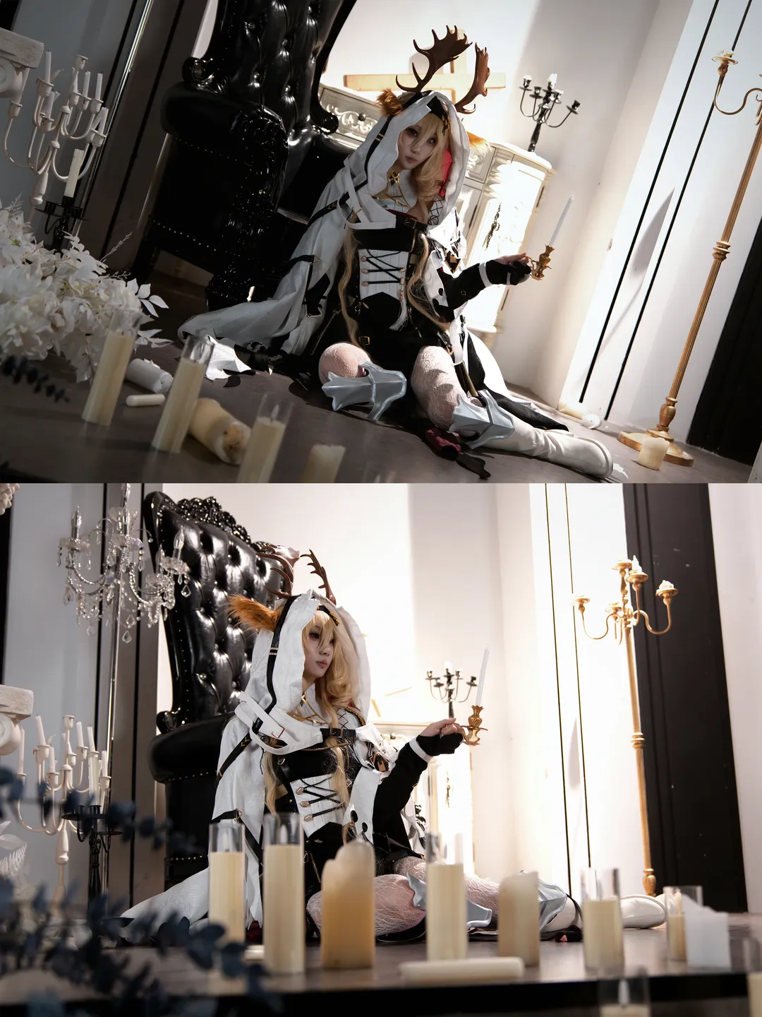 二次元cosplay, 明日方舟, 白絲穿搭, 薇薇安娜cos, 燭騎士 - 第5張