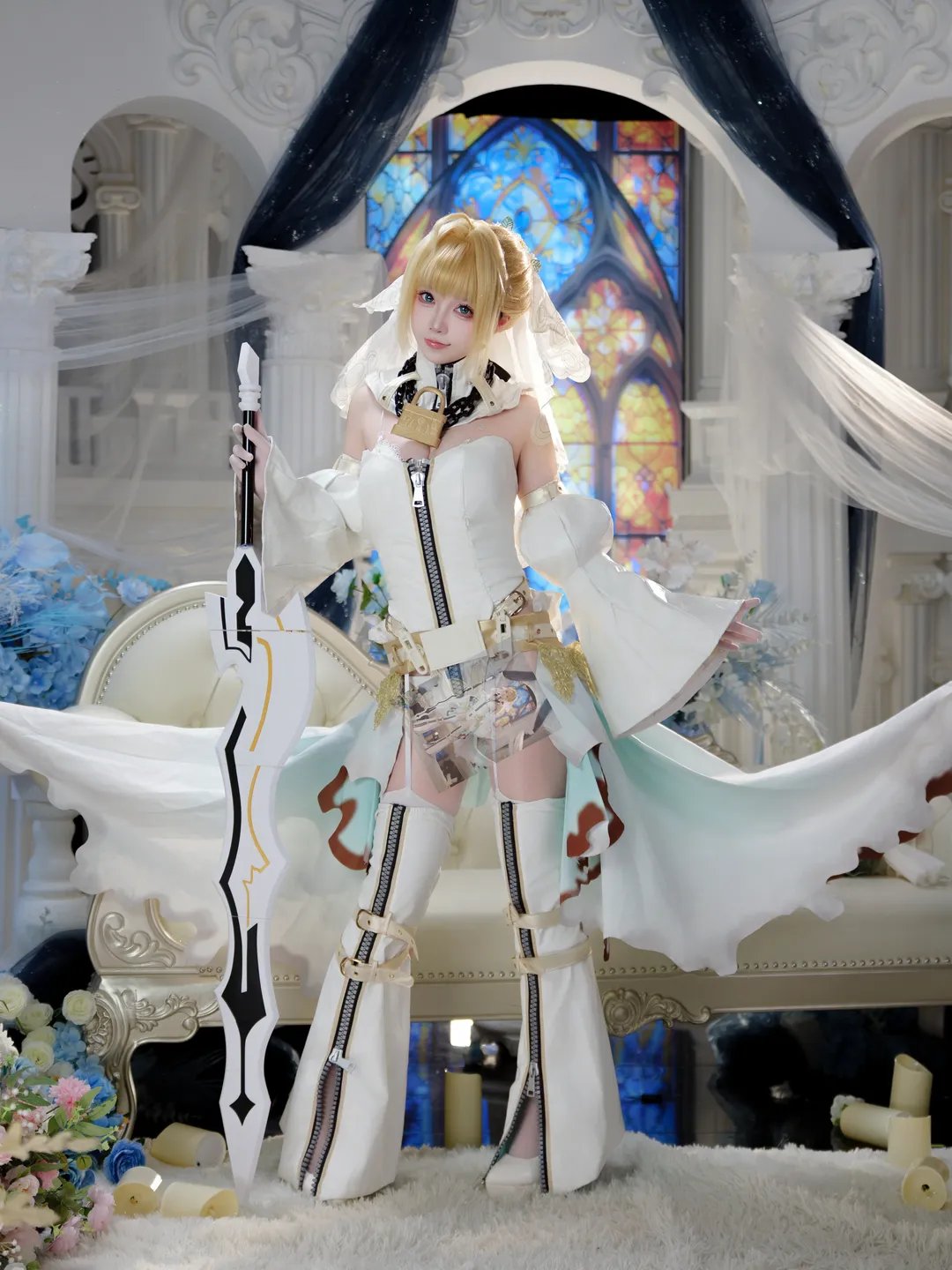 二次元攝影, FGO, cosplay分享, 白絲穿搭, 花嫁尼祿cos - 第2張