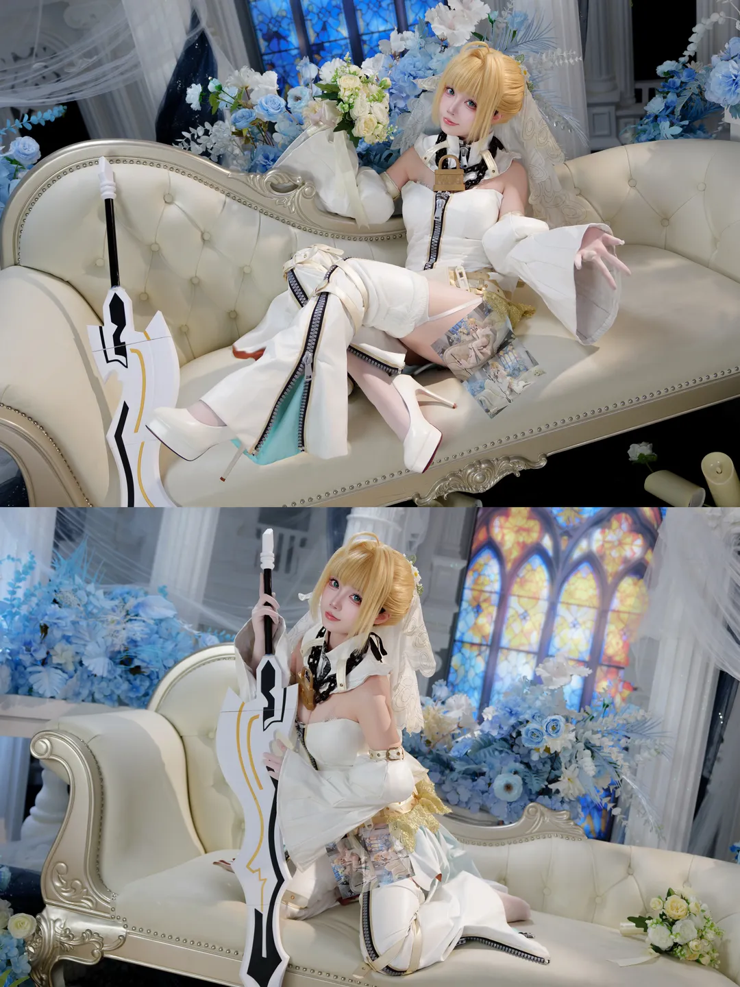 二次元攝影, FGO, cosplay分享, 白絲穿搭, 花嫁尼祿cos - 第5張