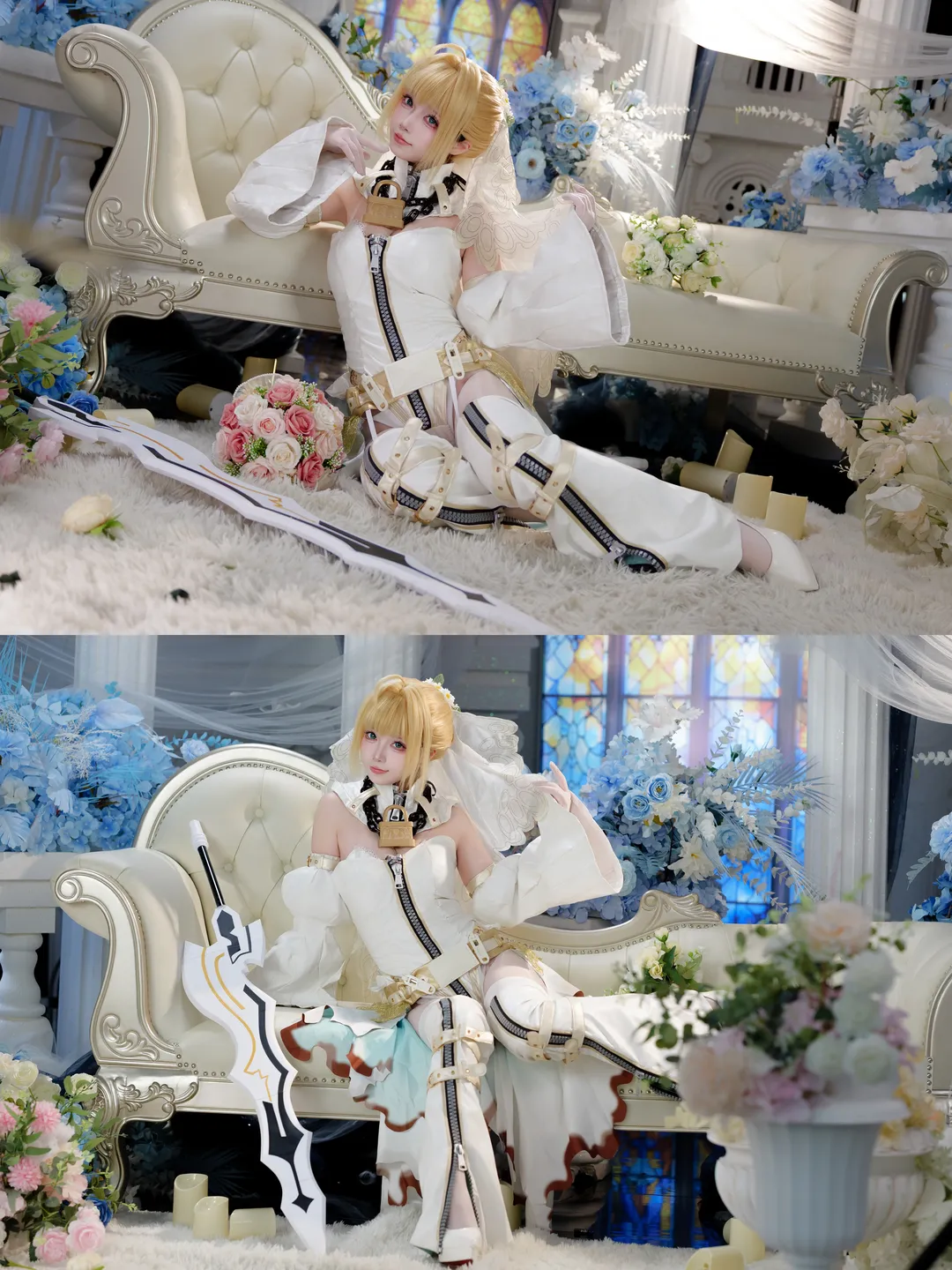 二次元攝影, FGO, cosplay分享, 白絲穿搭, 花嫁尼祿cos - 第9張