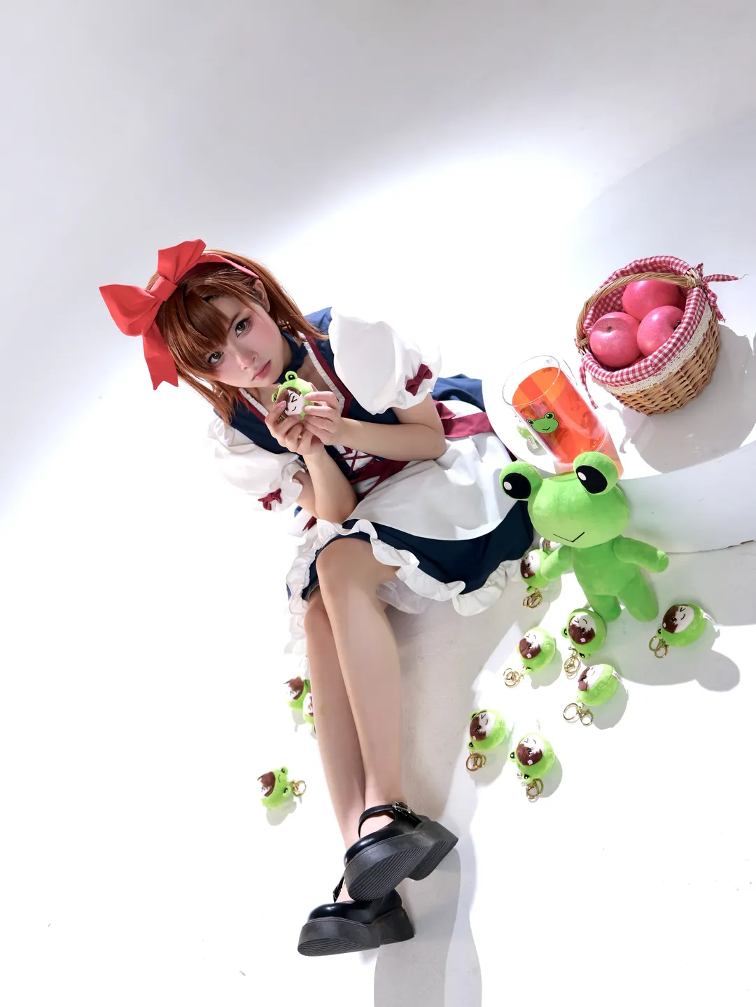 A Certain Scientific Railgun, Maid outfit styling, Anime style studio photoshoot, Misaka Mikoto cosplay, Gap moe cosplay - Image 5