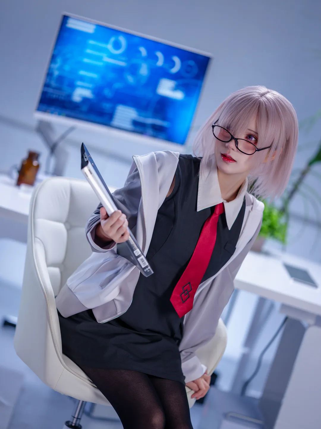 cosplay, 棚拍, 命运冠位指定, 黑丝, 玛修cos - 第1张