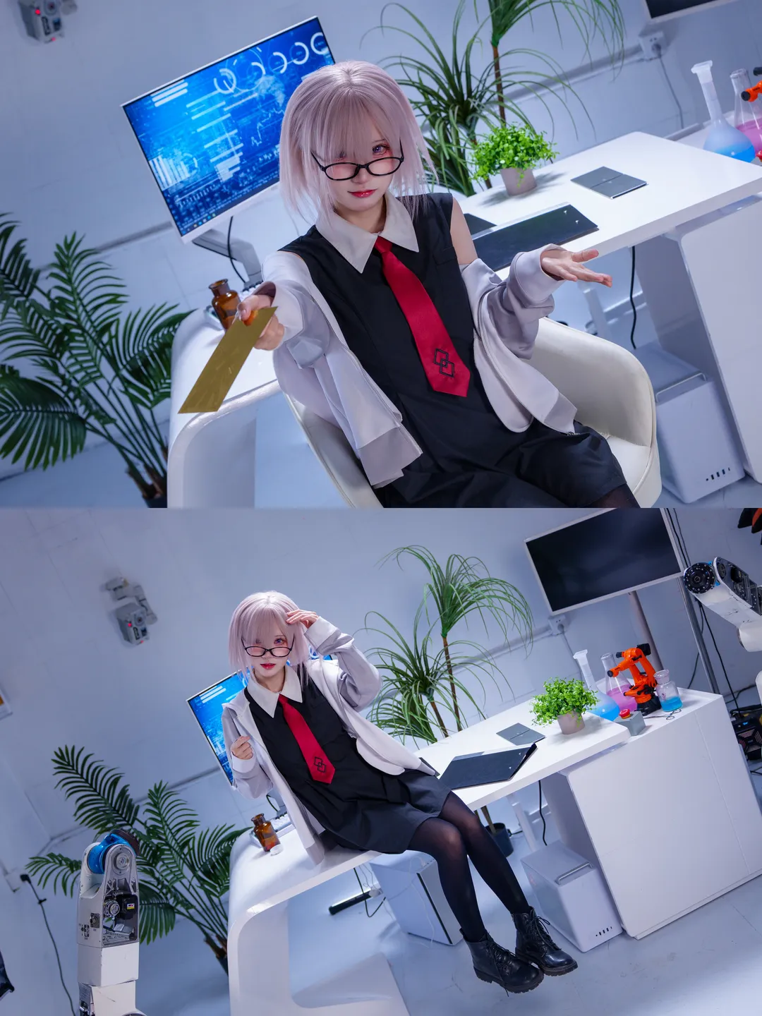 cosplay, 棚拍, 命运冠位指定, 黑丝, 玛修cos - 第3张