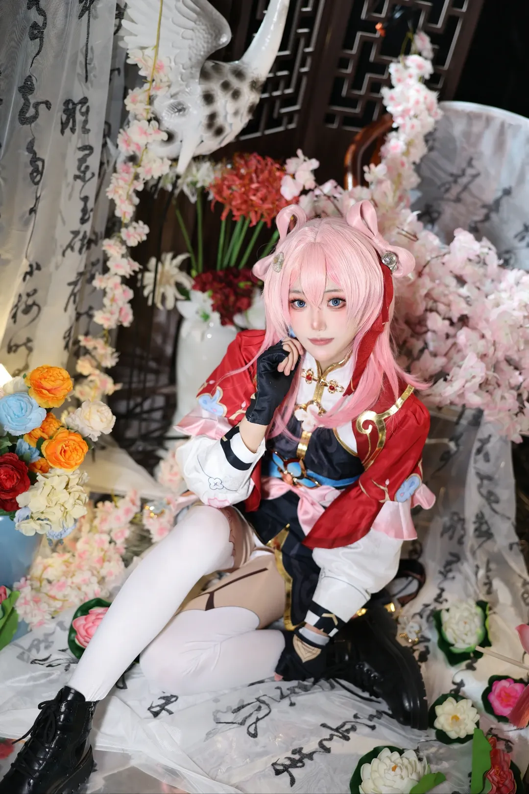 崩坏星穹铁道, 三月七cos, 仙舟三月七, 国风cosplay, 白丝穿搭 - 第1张