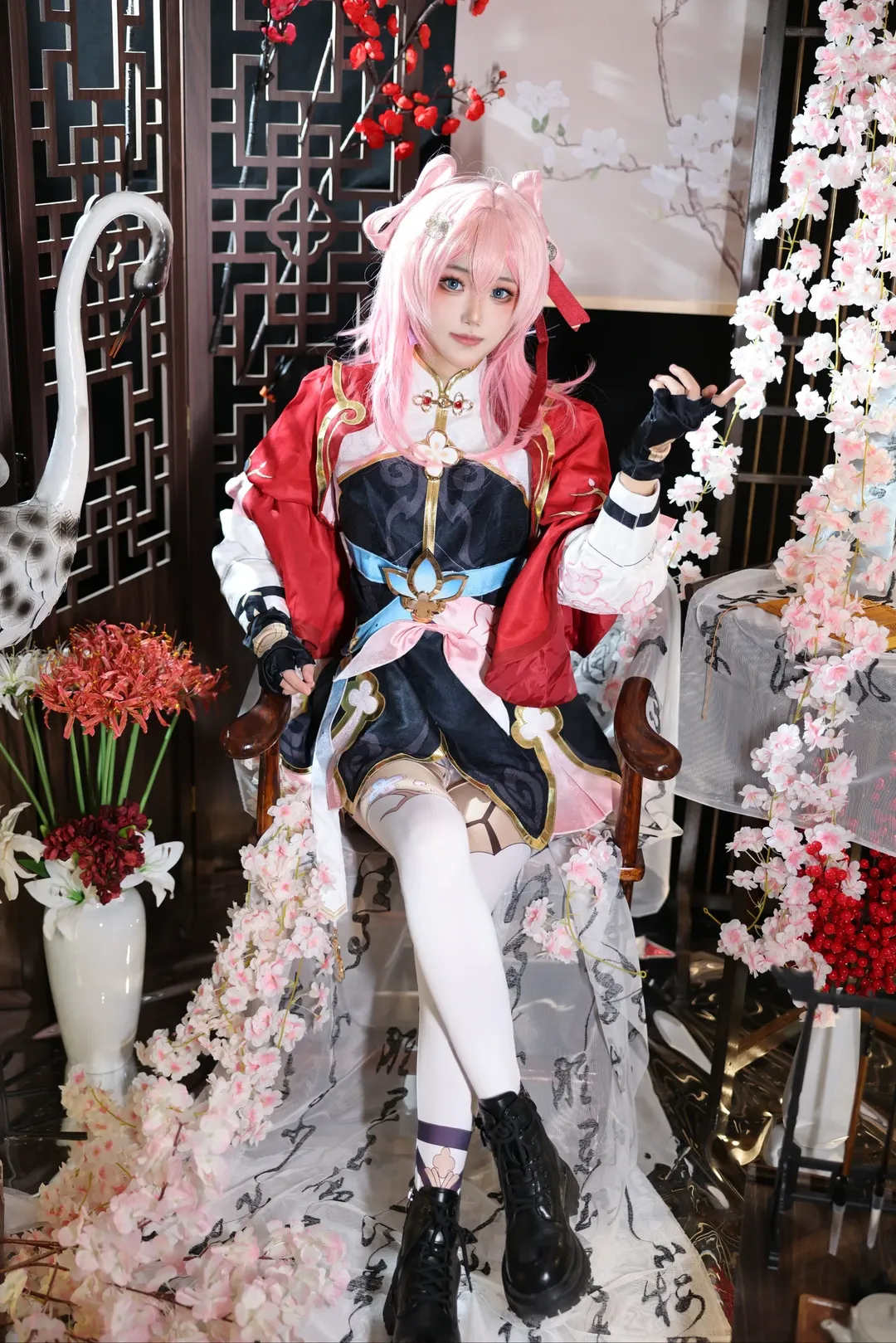 崩坏星穹铁道, 三月七cos, 仙舟三月七, 国风cosplay, 白丝穿搭